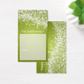 Elegant Holiday Gift Label Sparkling Wave Limoen Visitekaartjes (Bureau)