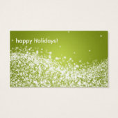 Elegant Holiday Gift Label Sparkling Wave Limoen Visitekaartjes (Achterkant)