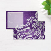 Elegant Holiday Gift Label Swirly Flourly Paarse Visitekaartjes (Bureau)