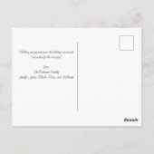 Elegant Holiday Greenery Family 3 Foto Modern Briefkaart (Achterkant)