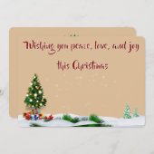 Elegant Holiday Greeting Cards with Message Kaart (Voorkant / Achterkant)