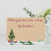 Elegant Holiday Greeting Cards with Message Kaart (Staand voorkant)