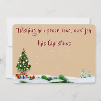 Elegant Holiday Greeting Cards with Message Kaart