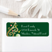 Elegant Holiday, groen en goud Etiket (Insitu)