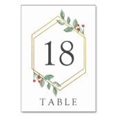 Elegant Holiday Holly Berry Gold Lijst  Kaart (Achterkant)