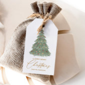 Elegant Holiday Kerstboom Cadeaulabel