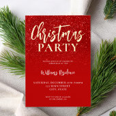 Elegant Holiday Kerstfeest Folie Uitnodiging