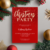 Elegant Holiday Kerstfeest Folie Uitnodiging