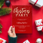 Elegant Holiday Kerstfeest Folie Uitnodiging