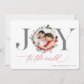 Elegant Holiday kerstfoto Feestdagenkaart (Voorkant)