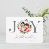 Elegant Holiday kerstfoto Feestdagenkaart (Staand voorkant)