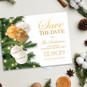 Elegant Holiday Kerstparty Save the Date Aankondigingskaart
