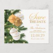 Elegant Holiday Kerstparty Save the Date Aankondigingskaart (Voorkant)