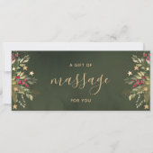 Elegant Holiday Massage Therapy Cadeaucertificaat (Voorkant)