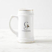 Elegant Holiday Monogram Initiaal G Gepersonalisee Bierpul (Links)