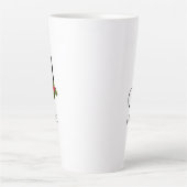 Elegant Holiday Monogram Initiaal J en Naam Latte Mok (Voorkant)