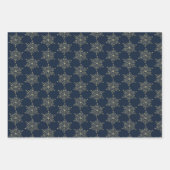 Elegant Holiday Navy Blue en Gold Inpakpapier Vel (Voorkant 2)