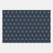 Elegant Holiday Navy Blue en Gold Inpakpapier Vel (Voorkant)