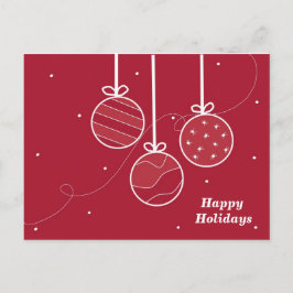 Elegant Holiday Ornamenten Feestdagenkaart