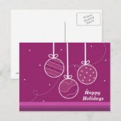 Elegant Holiday Ornamenten Feestdagenkaart (Voorkant / Achterkant)