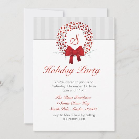Elegant Holiday Party - Aangepaste uitnodigingen (Voorkant)