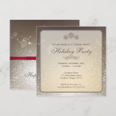 Elegant Holiday Party Company Invitation Kaart (Voorkant / Achterkant)