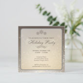 Elegant Holiday Party Company Invitation Kaart (Staand voorkant)