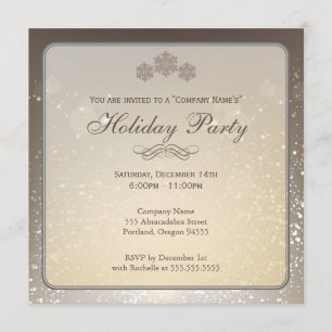 Elegant Holiday Party Company Invitation Kaart