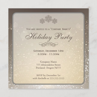 Elegant Holiday Party Company Invitation Kaart