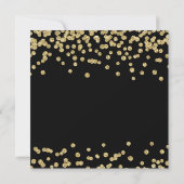 Elegant Holiday Party Gold Glitter Confetti Black Kaart (Achterkant)