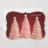Elegant Holiday Party Gold Kerstmis Rood Kaart (Achterkant)