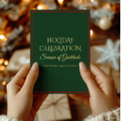 Elegant Holiday Party Invitation for Business Kaart