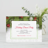 Elegant Holiday Pine Business Kerstfeest Feestdagenkaart (Staand voorkant)