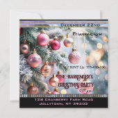 Elegant Holiday Pink Mooi Kerstfeest Kaart (Voorkant)