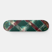 Elegant Holiday Plaid Skateboard Design (Horizontaal)