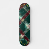 Elegant Holiday Plaid Skateboard Design (Voorkant)