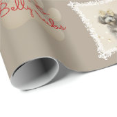 Elegant Holiday Puppy Wrapping Paper (Customize) Cadeaupapier (Rol Hoek)