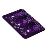 Elegant Holiday Purple Christmas Trees  Magneet (Rechterzijde)