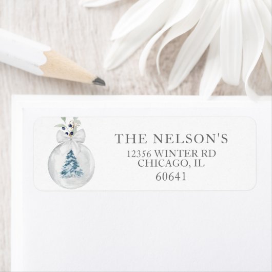 Elegant Holiday Return Address Labels (Insitu)