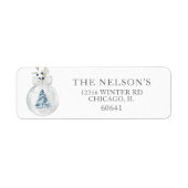 Elegant Holiday Return Address Labels (Voorkant)