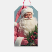 Elegant Holiday Santa Cadeaulabel (Voorkant)