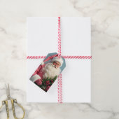 Elegant Holiday Santa Cadeaulabel (Met Touw)