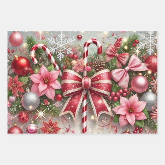 Elegant Holiday Sparkle-inpakpapier Inpakpapier Vel (Voorkant 3)