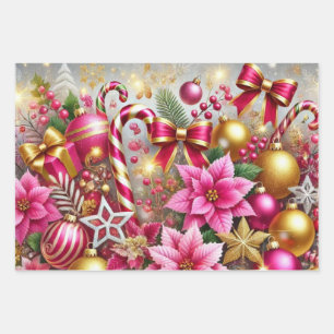 Elegant Holiday Sparkle-inpakpapier Inpakpapier Vel