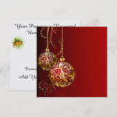 Elegant Holiday - Uitnodiging voor Kerstmis (Voorkant / Achterkant)