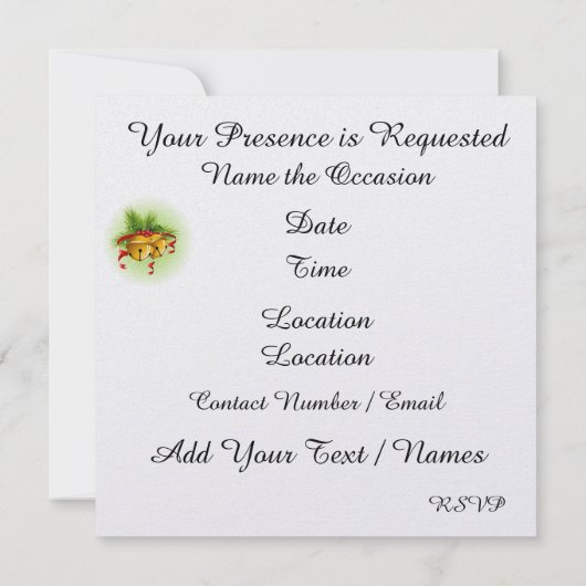 Elegant Holiday - Uitnodiging voor Kerstmis (Achterkant)