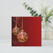 Elegant Holiday - Uitnodiging voor Kerstmis (Staand voorkant)