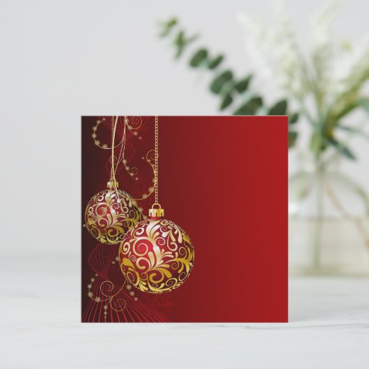 Elegant Holiday - Uitnodiging voor Kerstmis (Staand voorkant)