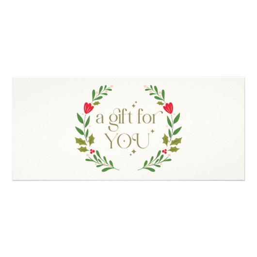 Elegant Holiday Wreath Cadeaubon Reclamekaart (Voorkant)