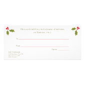 Elegant Holiday Wreath Cadeaubon Reclamekaart (Achterkant)